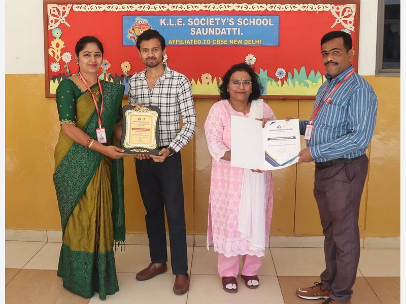 Our school was appreciated by the Bureau of Indian Standards (BIS), Hubballi